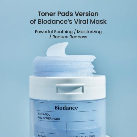 پد تونر ژلی هیالورونیک بایودنس Biodance Cera-nol Gel Toner Pads