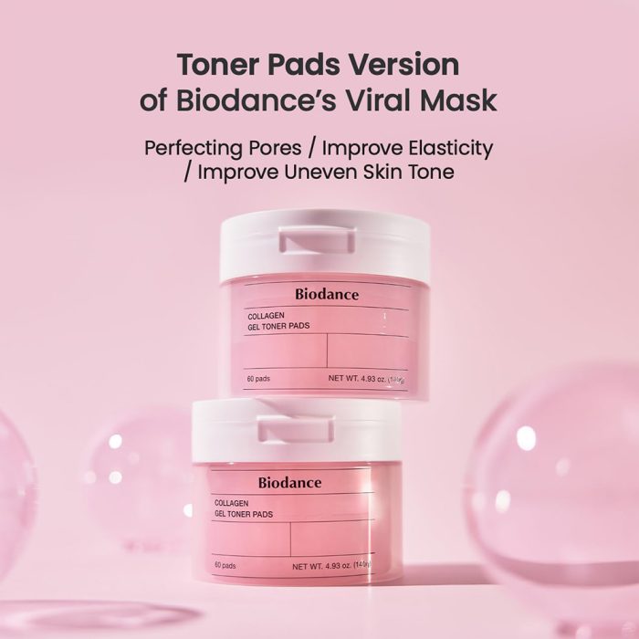 پد تونر ژلی کلاژن بایودنس آبرسان و جوانساز پوست Biodance Collagen Gel Toner Pads