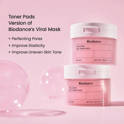 پد تونر ژلی کلاژن بایودنس آبرسان و جوانساز پوست Biodance Collagen Gel Toner Pads