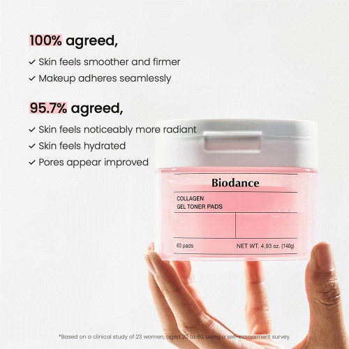 پد تونر ژلی کلاژن بایودنس آبرسان و جوانساز پوست Biodance Collagen Gel Toner Pads