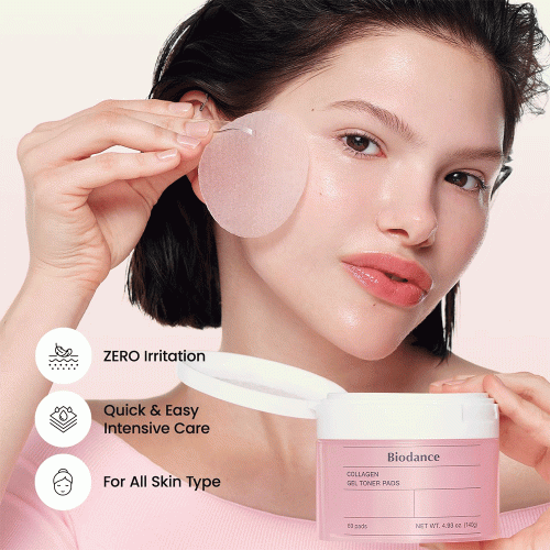 پد تونر ژلی کلاژن بایودنس آبرسان و جوانساز پوست Biodance Collagen Gel Toner Pads