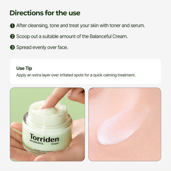 کرم تسکین دهنده سیکا توریدن Torriden Balanceful Cica Cream