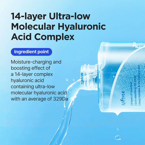 تونر آبرسان هیالورونیک اسید ریز مولکولی ایزنتری Isntree Ultra-Low Molecular Hyaluronic Acid Toner