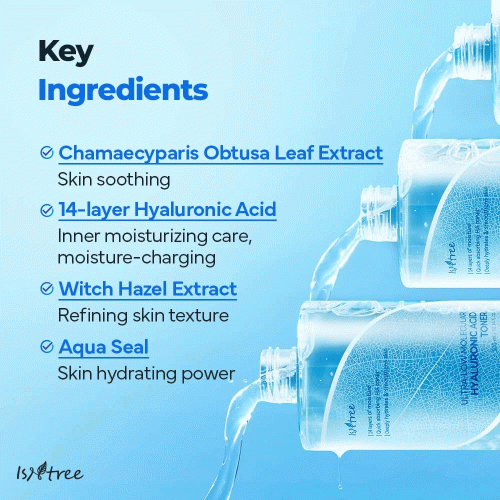 تونر آبرسان هیالورونیک اسید ریز مولکولی ایزنتری Isntree Ultra-Low Molecular Hyaluronic Acid Toner