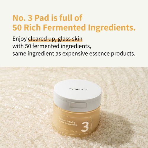 پد تونر درخشان و روشن کننده شماره 3 نامبوزین Numbuzin No.3 Radiance Glowing Jumbo Essence Pad