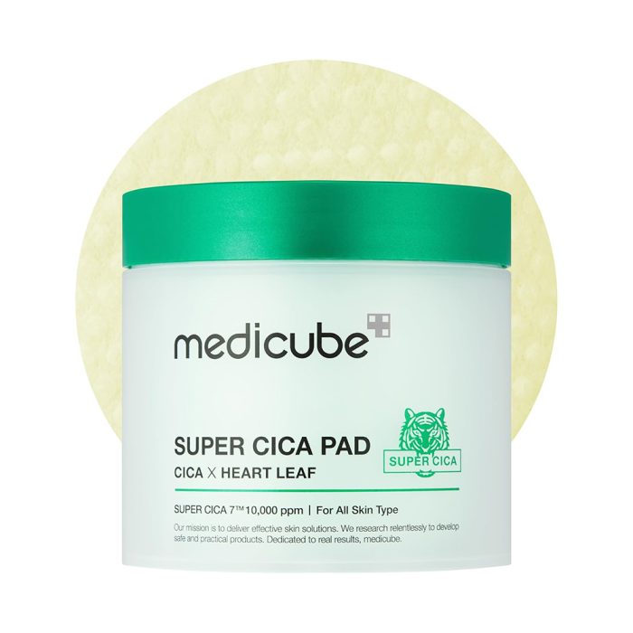 پد تونر سوپر سیکا مدی کیوب لایه بردار و تسکین دهنده پوست Medicube Super Cica Toner Pad