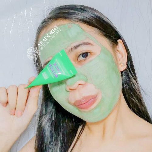 پک ماسک کنترل منافذ و تسکین دهنده خاک رس و چای سبز اسکین 1004 SKIN1004 Witch Pack Creamy Mud Pack with Green Tea