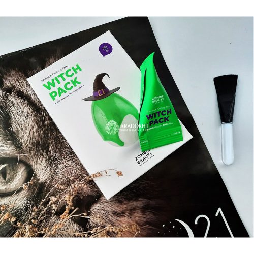 پک ماسک کنترل منافذ و تسکین دهنده خاک رس و چای سبز اسکین 1004 SKIN1004 Witch Pack Creamy Mud Pack with Green Tea