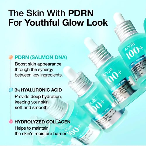 سرم آبرسان هیالورونیک اسید و PDRN آنوا Anua PDRN Hyaluronic Acid Capsule 100 Serum