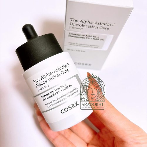 سرم آلفا آربوتین 2 درصد کوزارکس ضد لک و روشن کننده پوست COSRX The Alpha-Arbutin 2 Discoloration Care serum