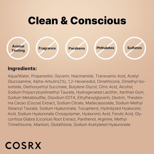 سرم آلفا آربوتین 2 درصد کوزارکس ضد لک و روشن کننده پوست COSRX The Alpha-Arbutin 2 Discoloration Care serum