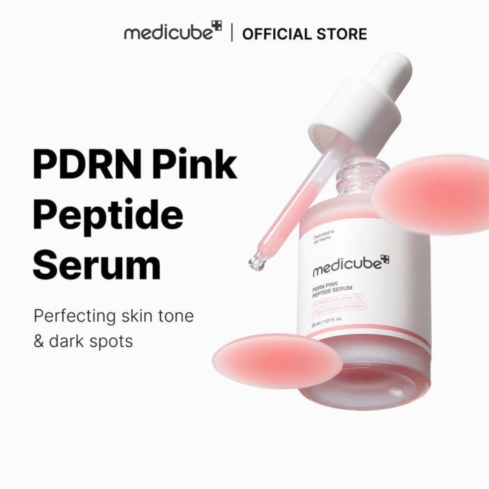 سرم صورتی روشن کننده پپتاید و PDRN مدی کیوب Medicube PDRN Pink Peptide Serum