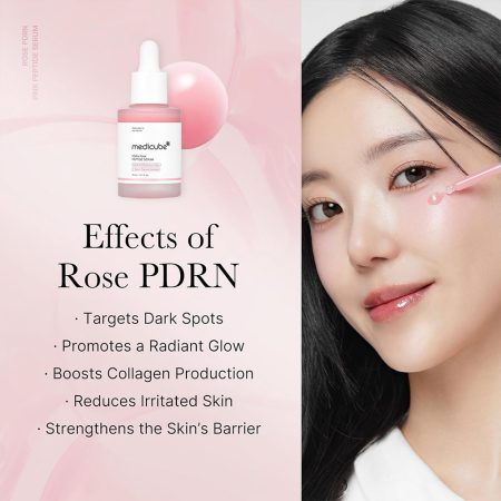 سرم صورتی روشن کننده پپتاید و PDRN مدی کیوب Medicube PDRN Pink Peptide Serum