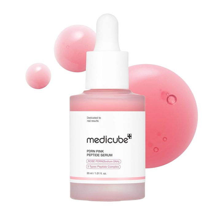 سرم صورتی روشن کننده پپتاید و PDRN مدی کیوب Medicube PDRN Pink Peptide Serum