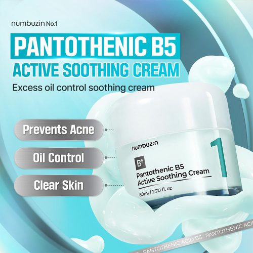 سوتینگ کرم شماره 1 نامبوزین مرطوب کننده و تسکین دهنده پوست Numbuzin No.1 Pantothenic B5 Active Soothing Cream