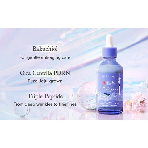 سیکا سرم رتینول باکوچیول مری اند می Mary & May Retinol 0.1% Bakuchiol Cica Serum Seoul Edition