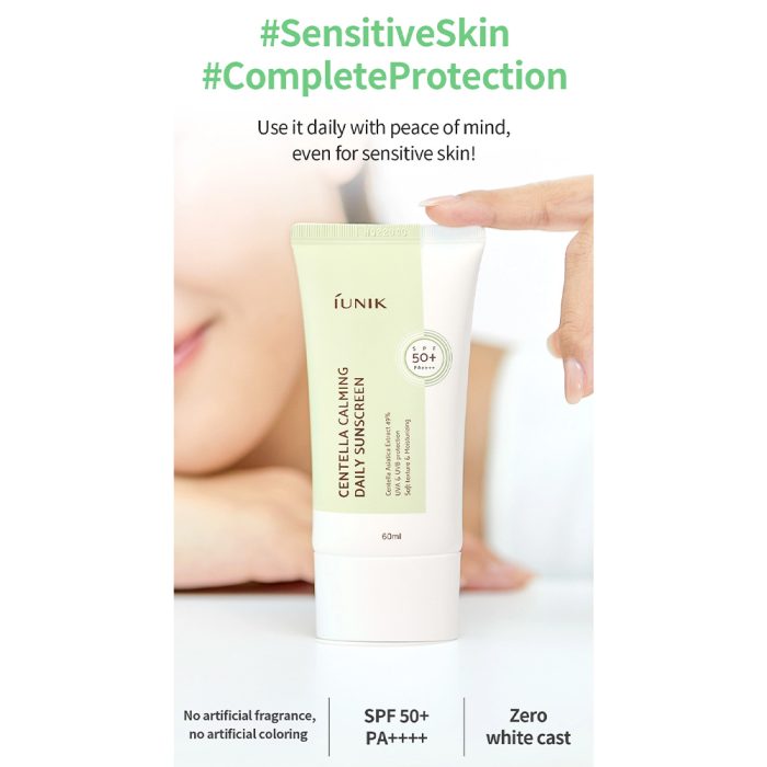 ضد آفتاب روزانه سنتلا آیونیک تسکین دهنده پوست iUNIK Centella Calming Daily Sunscreen