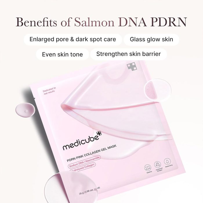 ماسک ژلی PDRN و کلاژن مدی کیوب MEDICUBE PDRN Pink Collagen Gel Mask