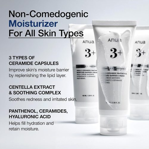کرم 3 سراماید و پنتنول آنوا مرطوب کننده و تقویت کننده سد دفاعی پوست Anua 3 Ceramide Panthenol Moisture Barrier Cream