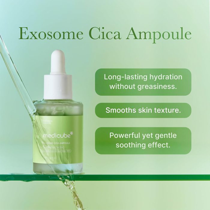 سرم اگزوزم سیکا مدی کیوب تسکین دهنده قوی پوست Medicube Exosome Cica Ampoule