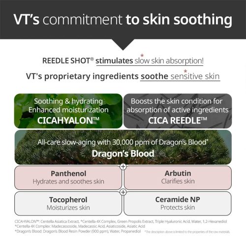 سرم ریدل شات رد بوستر 100 وی تی کازمتیک VT COSMETICS Red Booster Reedle Shot 100