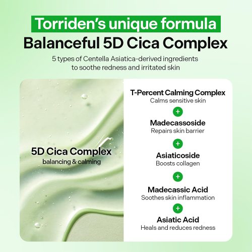 ژل شستشو تسکین دهنده سیکا توریدن Torriden Balanceful Cica Cleansing Gel