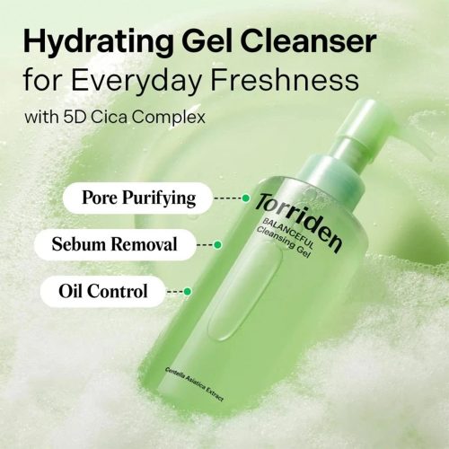 ژل شستشو تسکین دهنده سیکا توریدن Torriden Balanceful Cica Cleansing Gel