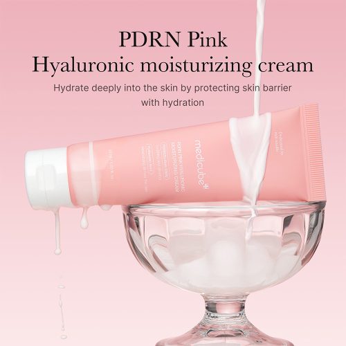 کرم مرطوب کننده هیالورونیک و PDRN مدی کیوب Medicube PDRN Pink Hyaluronic Moisturizing Cream