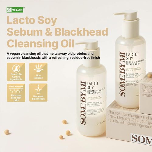 شوینده روغنی ضد جوش سرسیاه لاکتو سویا سام بای می Some By Mi Lacto soy Sebum & Blackhead Cleansing Oil