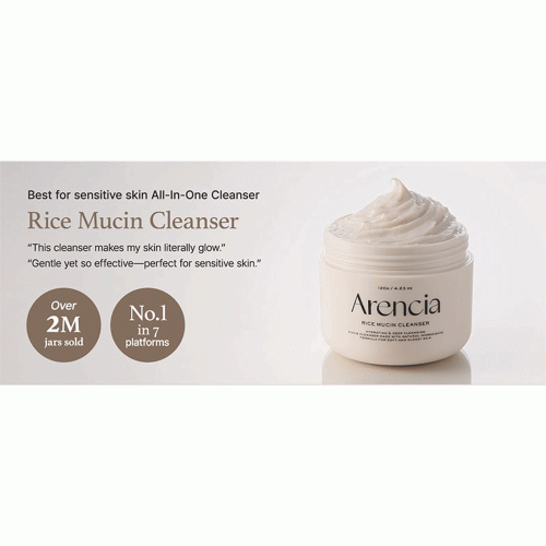 پاک کننده عمقی موچی برنج و موسین حلزون آرنسیا ARENCIA Rice Mucin Cleanser