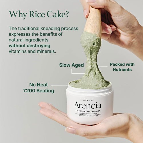 پاک کننده عمقی موچی برنج و چای سبز آرنسیا تسکین دهنده و کنترل چربی پوست Arencia Fresh Green Rice Mochi Cleanser