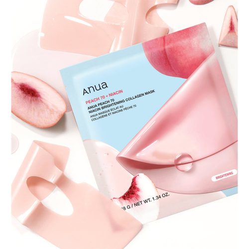 پک ماسک ورقه ای هلو نیاسینامید آنوا روشن کننده پوست ANUA Peach 70 Niacin Brightening Collagen Mask