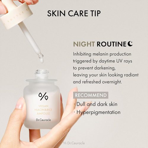 آمپول روشن کننده نیاسینامید و برنج دکتر سراکل Dr. Ceuracle Vegan Niacin & Rice Ampoule