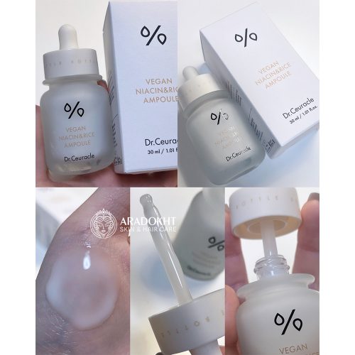 آمپول روشن کننده نیاسینامید و برنج دکتر سراکل Dr. Ceuracle Vegan Niacin & Rice Ampoule