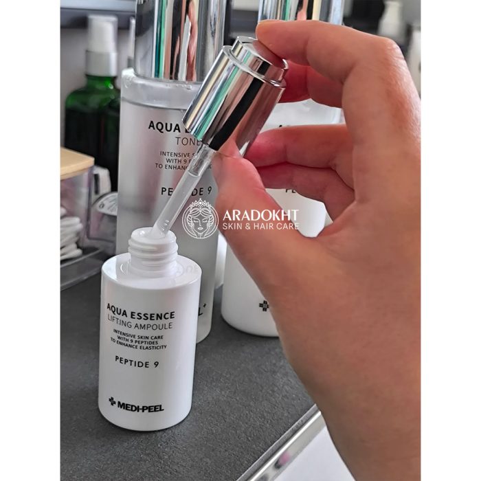 آمپول ضد چروک و روشن کننده 9 پپتاید آکوا اسنس مدی پیل MEDI-PEEL Peptide 9 Aqua Essence Lifting Ampoule