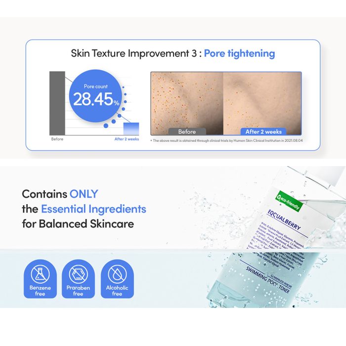 تونر آبرسان و تسکین دهنده اکوال بری EQQUALBERRY Swimming Pool Toner