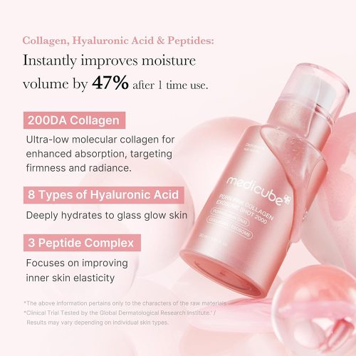 سرم اگزوزوم PDRN شات 2000 مدی کیوب ضد چروک و روشن کننده PDRN PINK EXOSOME SHOT SERUM 2000