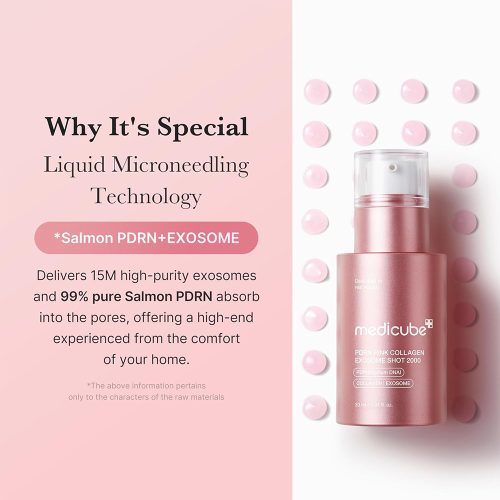 سرم اگزوزوم PDRN شات 2000 مدی کیوب ضد چروک و روشن کننده PDRN PINK EXOSOME SHOT SERUM 2000