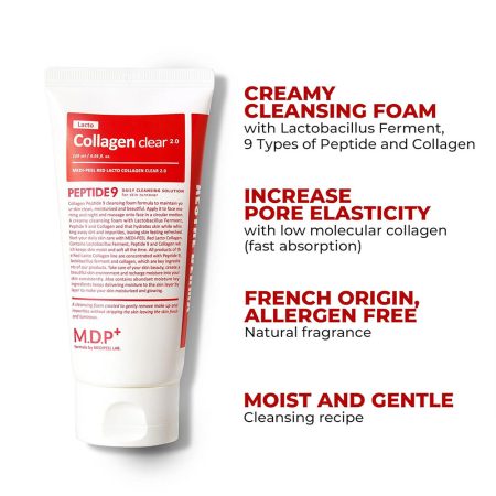 فوم شوینده لاکتو کلاژن قرمز مدی پیل Medi-Peel Red Lacto Collagen Clear 2.0