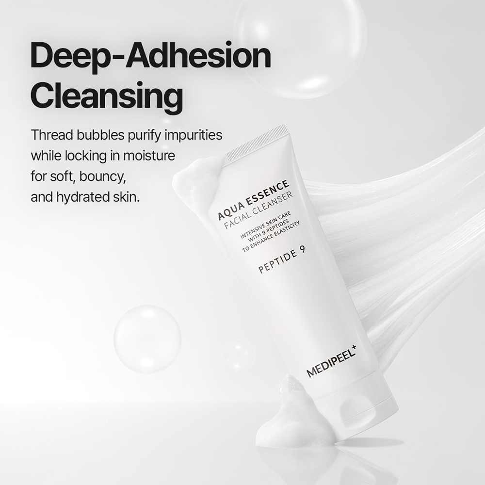فوم ضد چروک و روشن کننده 9 پپتاید آکوا اسنس مدی پیل Medi-Peel Peptide 9 Aqua Essence Facial Cleanser