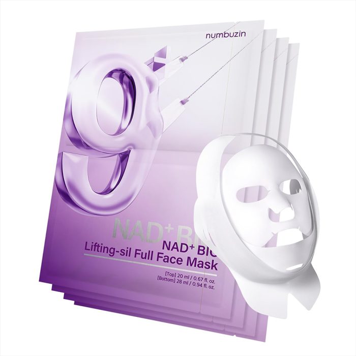 ماسک ضد چروک بایو لیفتیگ شماره 9 نامبوزین Numbuzin No.9 Sheet Mask NAD+ BIO Lifting-sil Full Face Mask
