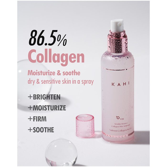 میست آمپول کلاژن کاهی ضد چروک و جوانساز پوست KAHI Wrinkle Bounce Collagen Mist Ampoule