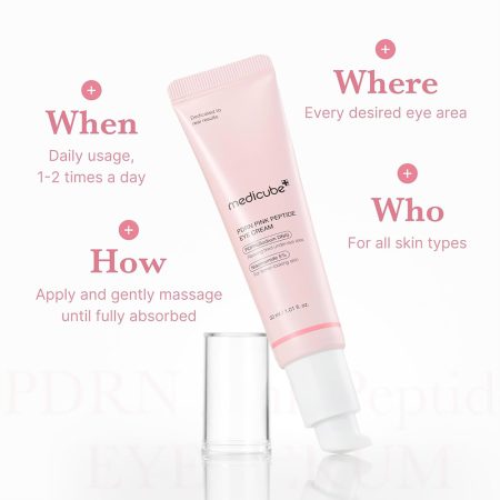 کرم دور چشم pdrn و پپتاید مدی کیوب ضد چروک و روشن کننده PDRN Pink Peptide Eye Cream