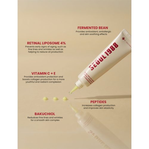 کرم دور چشم سئول 1988 لیپوزوم رتینال و بین کی سکرت K-SECRET SEOUL 1988 Eye Cream Retinal Liposome 4% + Fermented Bean