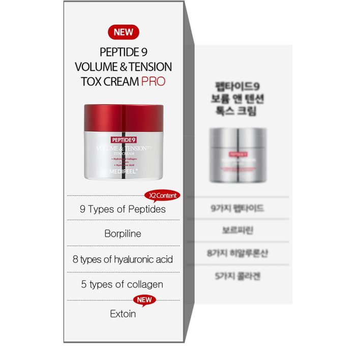 کرم ضد چروک و جوانساز 9 پپتاید تنشن توکس مدی پیل Medi-Peel Peptide 9 Volume and Tension Tox Cream Pro