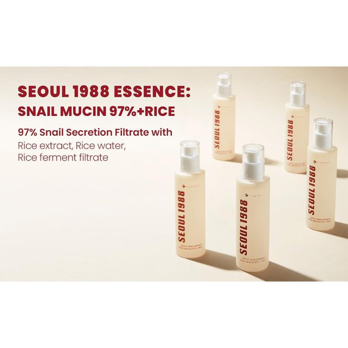 اسنس ترمیم کننده موسین حلزون و برنج سئول 1988 کی سکرت K-SECRET SEOUL 1988 Essence Snail Mucin 97% + Rice
