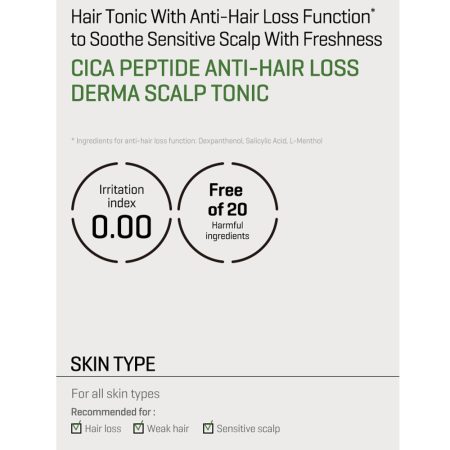تونیک ضد ریزش مو سیکا و پپتاید سام بای می Some By Mi Cica Peptide Anti Hair Loss Derma Scalp Tonic