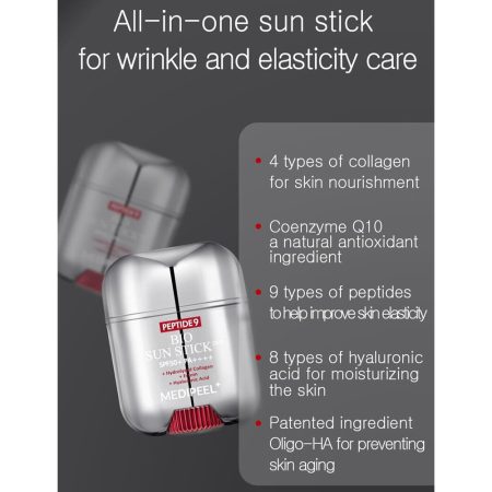 ضد آفتاب استیکی ضد چروک 9 پپتاید مدی پیل MEDI PEEL Peptide 9 Bio Sun Stick Pro