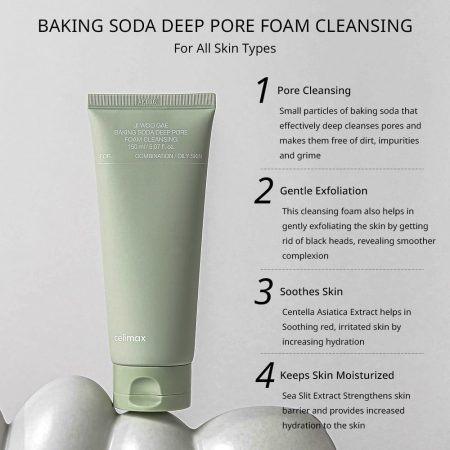 فوم ضد جوش و کنترل منافذ جوش شیرین سلیمکس Celimax Ji.Woo.Gae Baking Soda Deep Pore Foam Cleansing