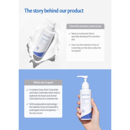 لوسیون ترمیم کننده و مرطوب کننده قوی اتو بریر 365 استرا Aestura Atobarrier 365 Lotion